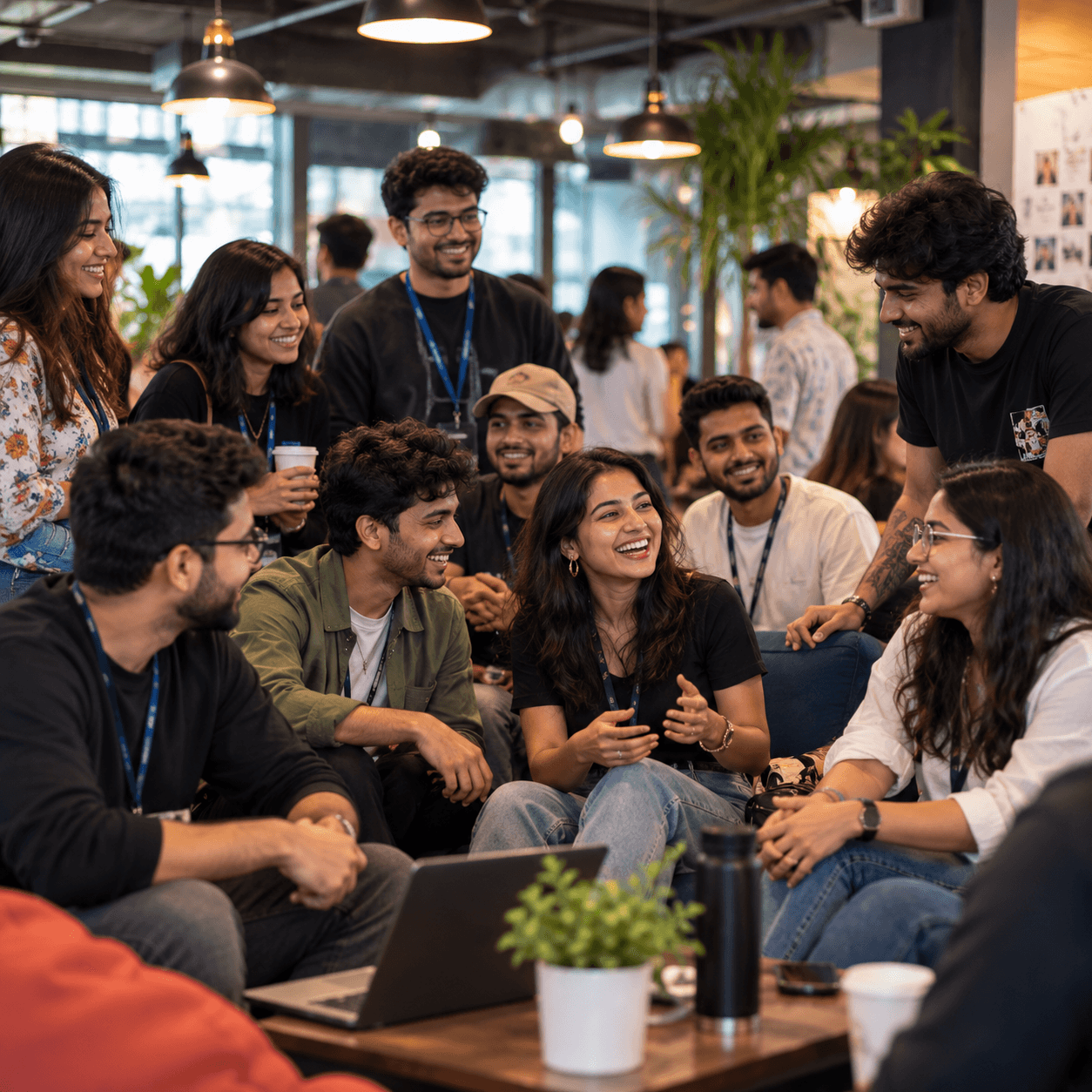 Creators gathered together at a meetup