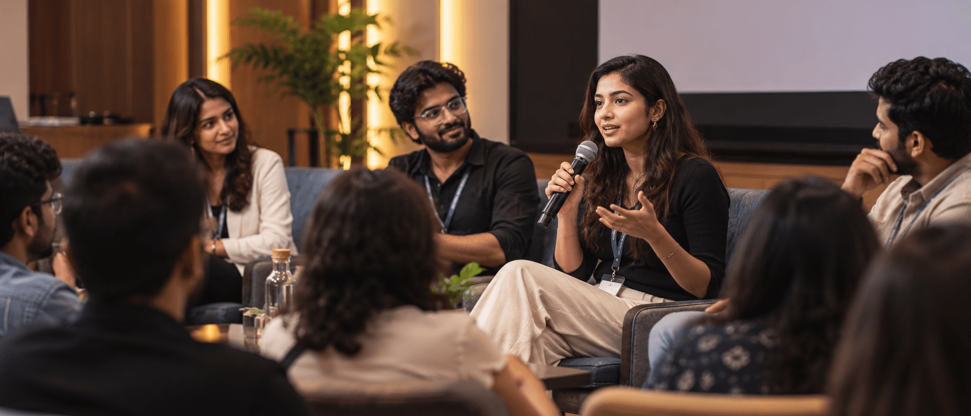 Creators in a masterclass discussion